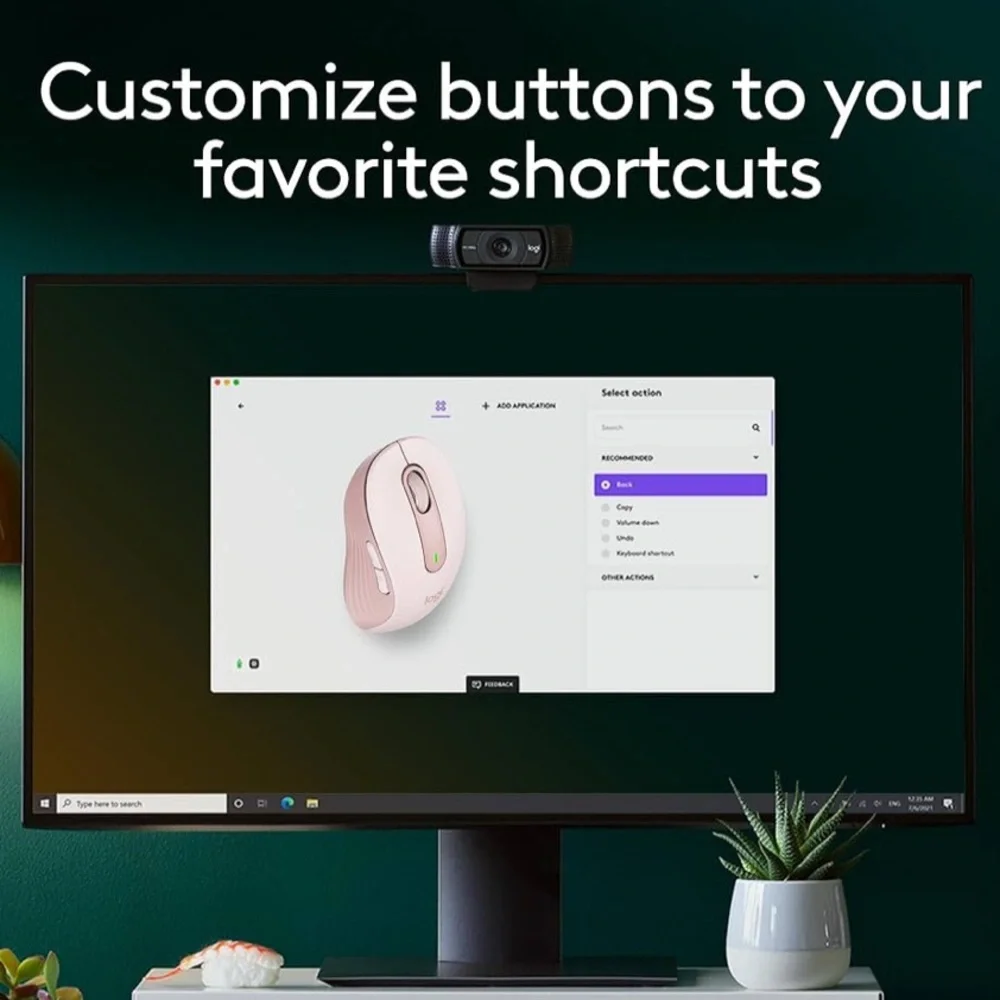 Logitech Signature M650 Wireless Optical USB Mouse, Pink